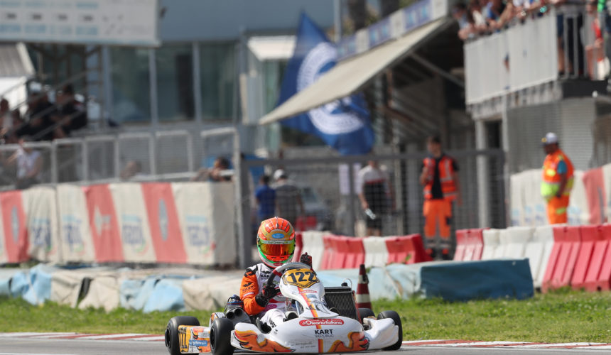 Leonardo Marseglia races the second round of the CIK-FIA European Championship at PFI