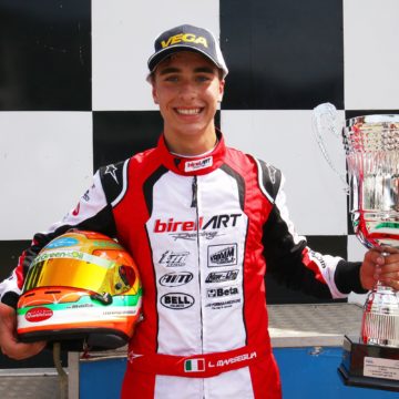 Leonardo Marseglia wins Race 2 of the ACI Karting Italian Championship in Sarno