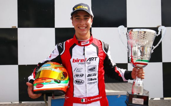 Leonardo Marseglia wins Race 2 of the ACI Karting Italian Championship in Sarno