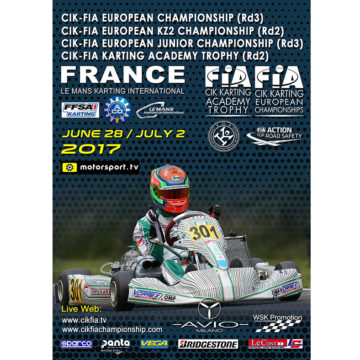 CIK-FIA European Championship OKJ rd.3 – Le Mans (F), 02/07/17