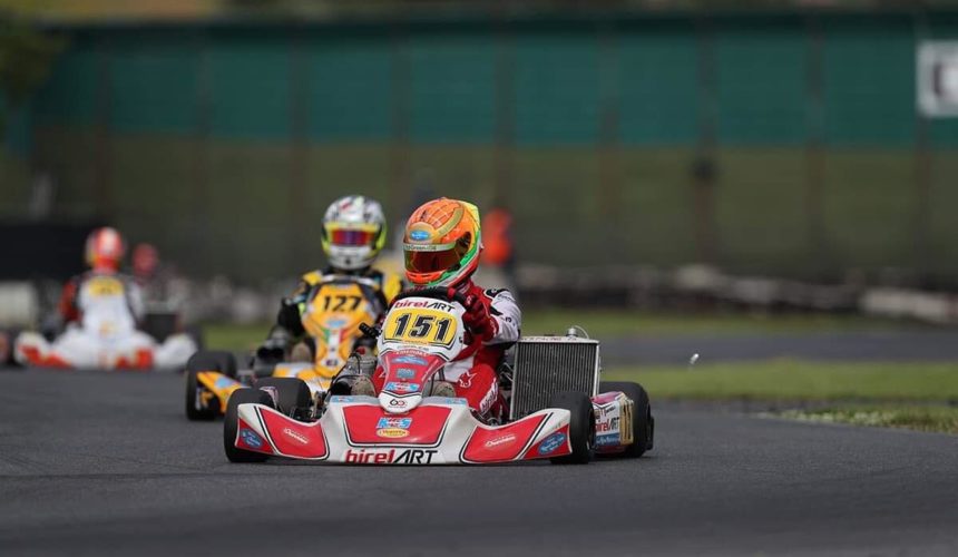 Leonardo Marseglia sale sul 2° gradino del podio all’ACI Karting