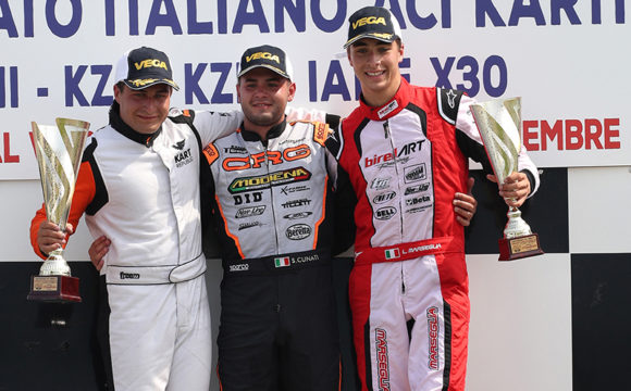 Leonardo Marseglia on podium in Val Vibrata